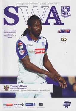 Tranmere Rovers v Stevenage Match Programme 2013-09-07